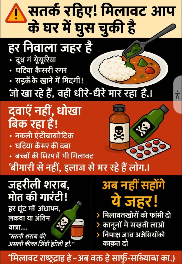 मिलावट का लालच: धीरे-धीरे भारत की जनता को ज़हर देना