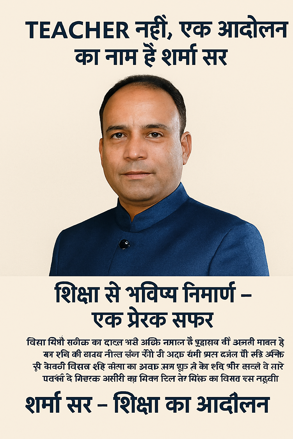 शिक्षक नहीं, एक आंदोलन का नाम हैं शर्मा सर