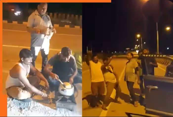 मिर्जापुर में हाईवे बना पार्टी जोन: शराब, चिकन और डांस का वायरल वीडियो, पुलिस ने लिया संज्ञान