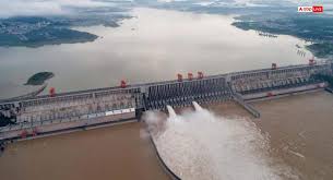China water dam on brambputr river