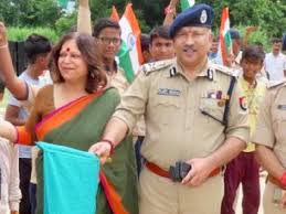 UP DGP Rajiv Krishna and IRS Meenakshi Singh