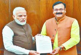 PM Narendra Modi and Rajkumar Chahar MP
