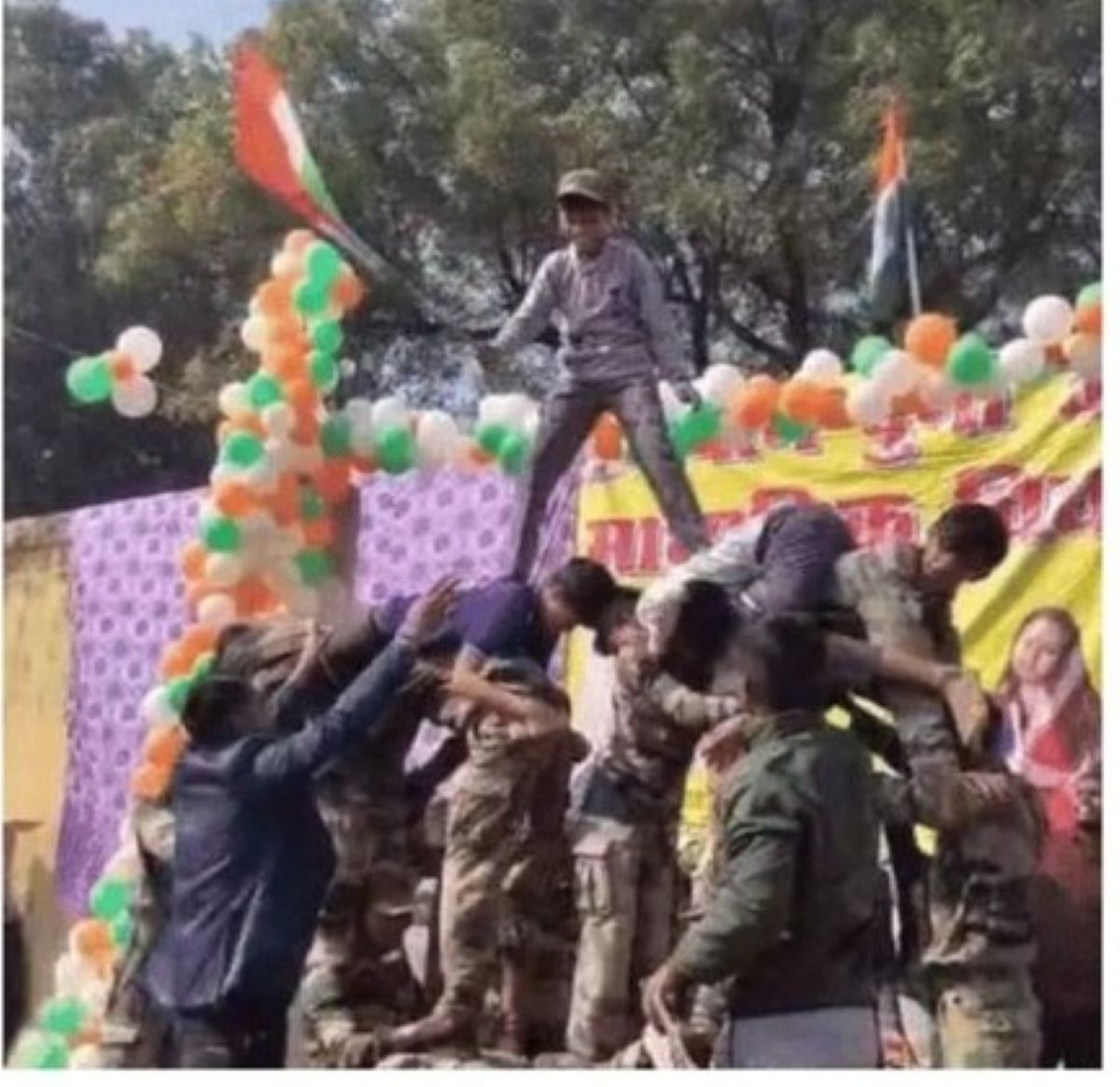 77th Republic Day celebration Agra Police Line parade Baby Rani Maurya hoisting flag cultural programs news 2026