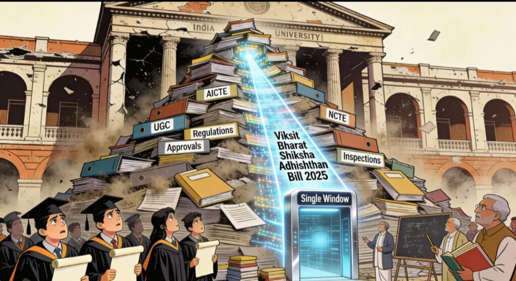 Viksit Bharat Shiksha Adhishthan Bill 2025 Higher Education Reforms India Brij Khandelwal Analysis