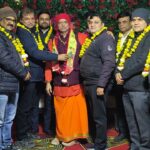 Akhil Bhartiya Brahmin Mahasabha Agra team reclaimed plot from land mafia Rajeev Sharma felicitated