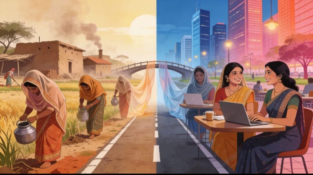 उत्तर भारत में घूंघट प्रथा से बाहर निकलती महिला की सामाजिक बदलाव की कहानी