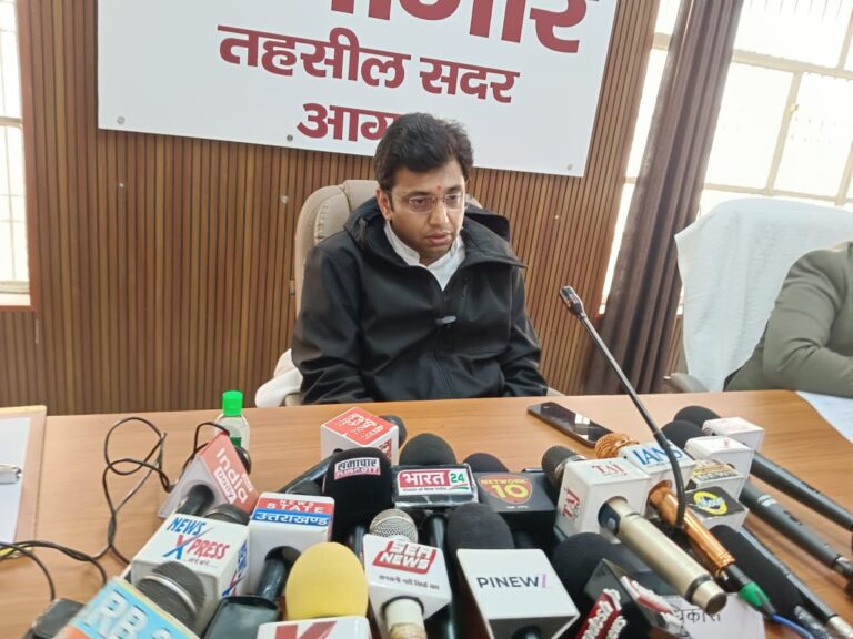 DM Arvind Malappa Bangari Agra press conference draft voter list 2026