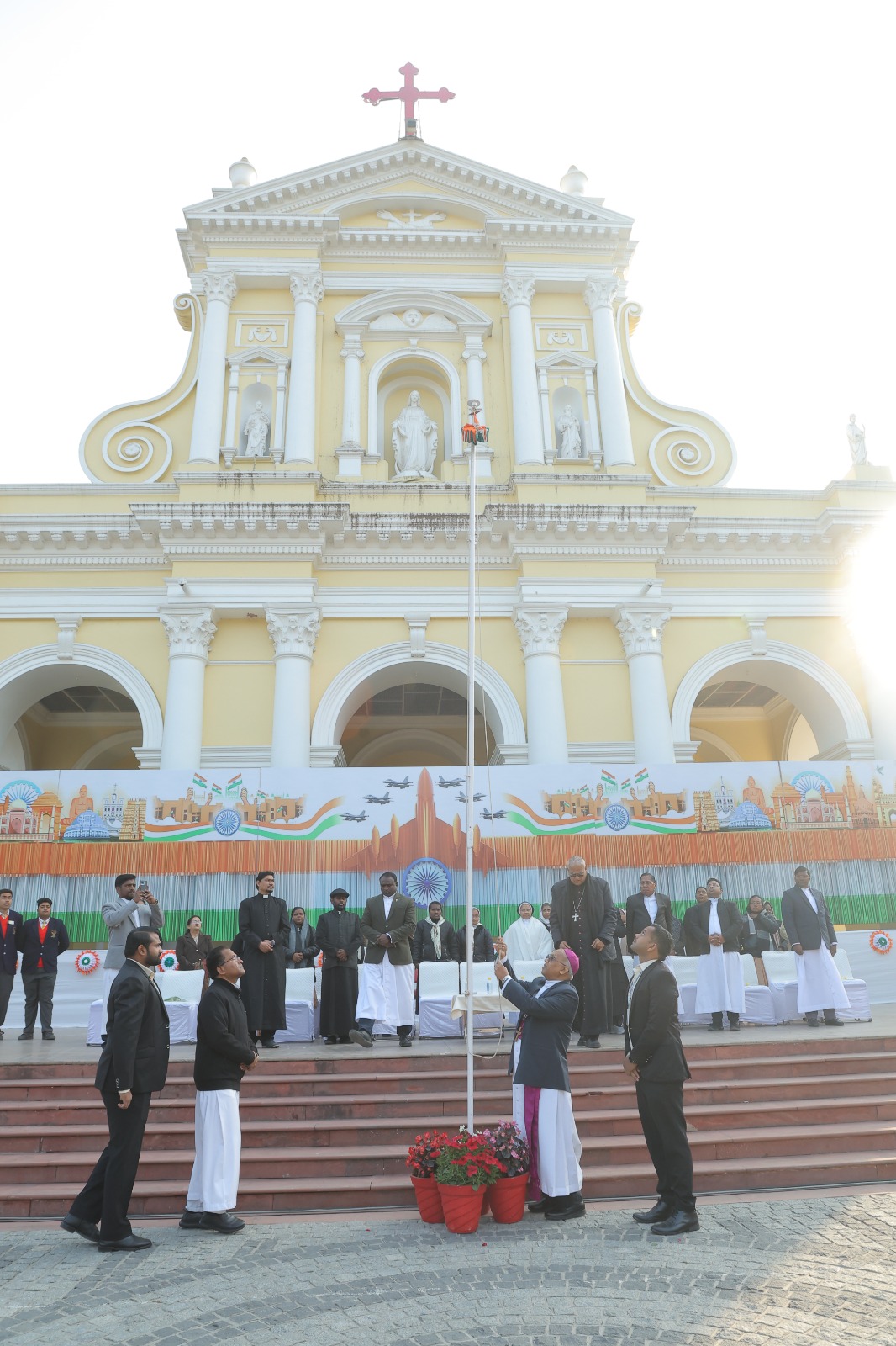 Agra Cathedral Church Republic Day celebration 2026 Archbishop Dr Rafi Manjaly flag hoisting cultural program news