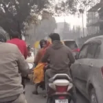 Agra traffic jam social media trend reels MG Road metro work 2026