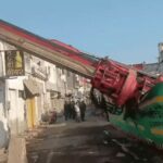 Agra Metro Crane Accident Liquor Shop Damage Pratap Pura Thakur Pawan Singh Taj News