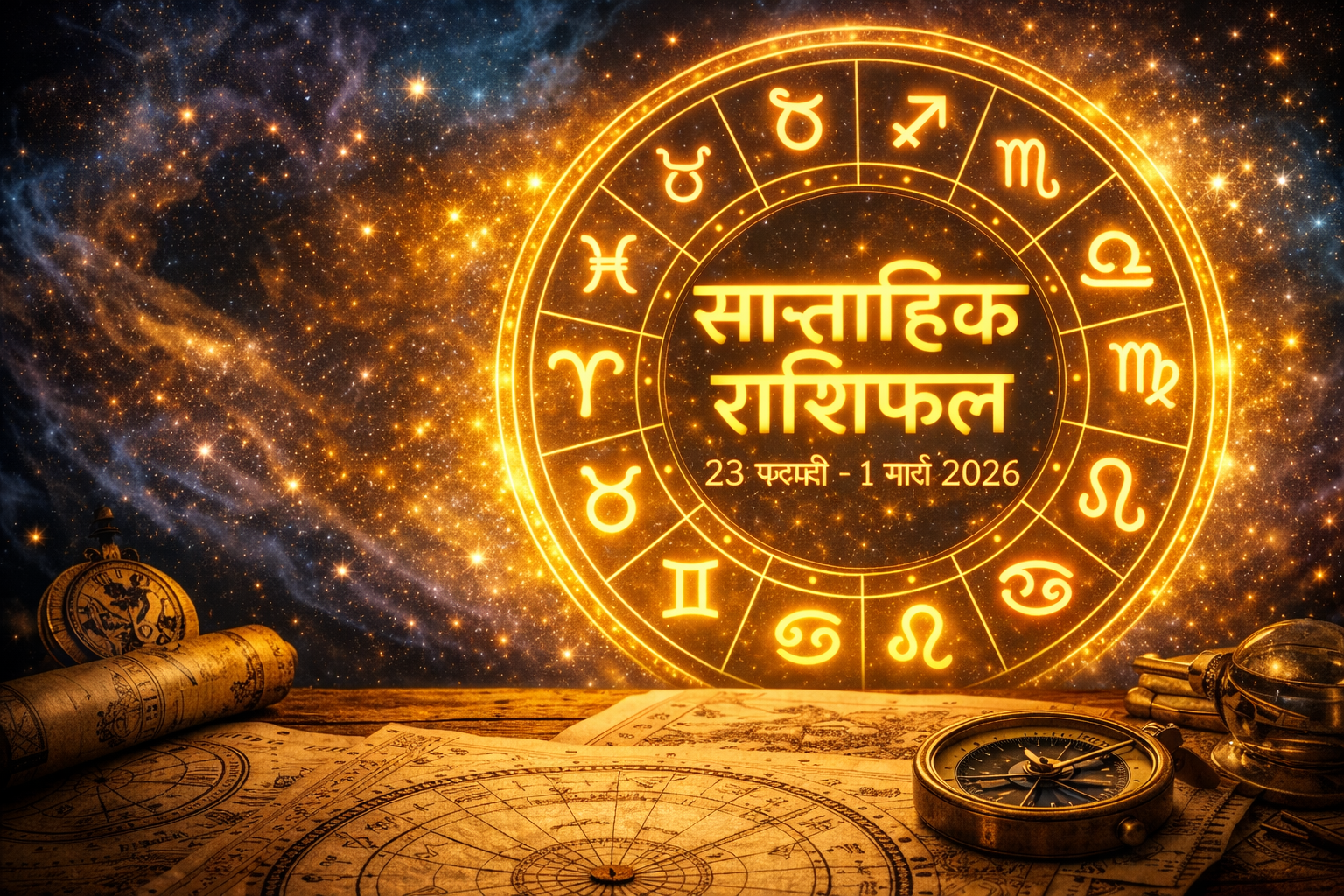 Saptahik Rashifal 23 February to 1 March 2026 Weekly Horoscope Taj News Astrology
