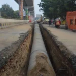 Agra News Fatehabad Road construction traffic jam Namami Gange project delay news 2026