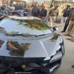 Lamborghini car accident in Kanpur involving tobacco businessman son Shivam Mishra.