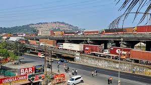 Mumbai Pune Expressway traffic jam gas tanker accident Adoshi tunnel NDRF rescue operation