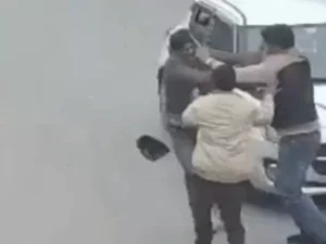 Agra Kheragarh former chairman son beats uncle viral video police investigation news