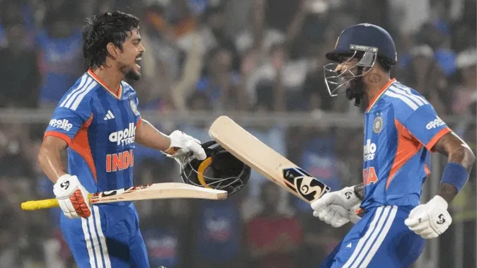 IND vs NZ 5th T20 Ishan Kishan century Suryakumar Yadav batting partnership celebration news 2026