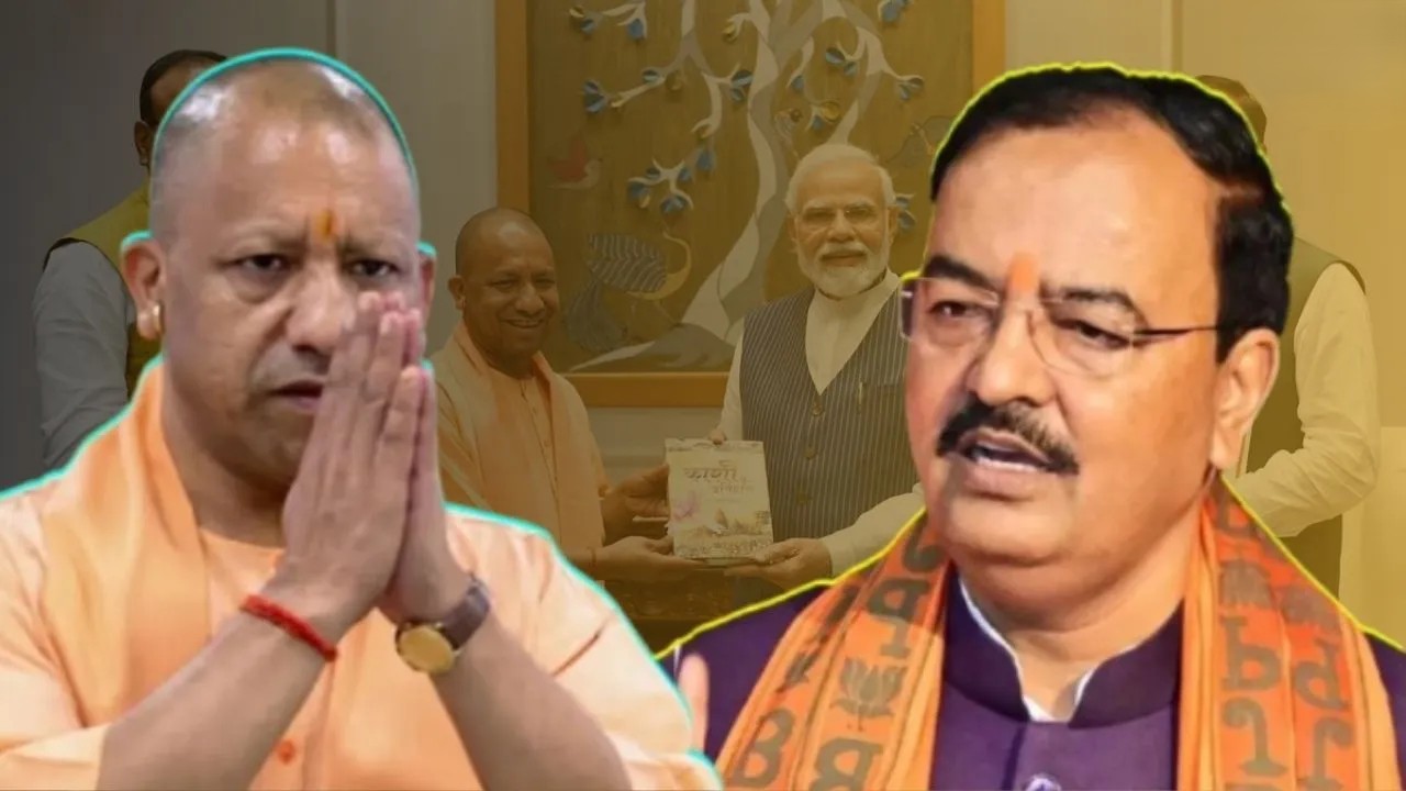 UP Politics Yogi Adityanath vs Keshav Prasad Maurya Brajesh Pathak over Shankaracharya controversy, RSS Mohan Bhagwat meeting, Taj News