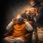 Vishnu Nagar political satire article on Indian politics, corporate connections and silence on US Iran conflict