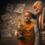 Rajendra Sharma political satire article on Indian foreign policy, Donald Trump influence and US Iran conflict silence