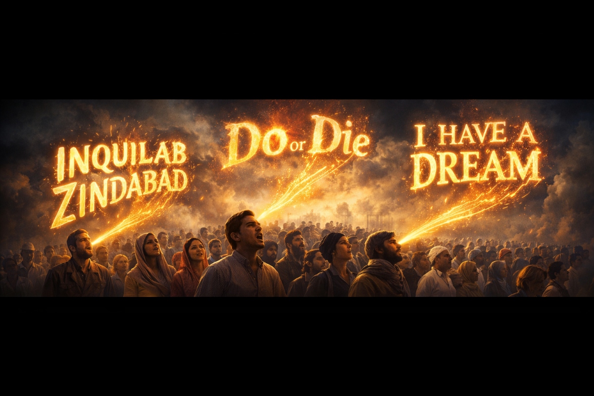 Brij Khandelwal special article on the power of slogans and revolution in history