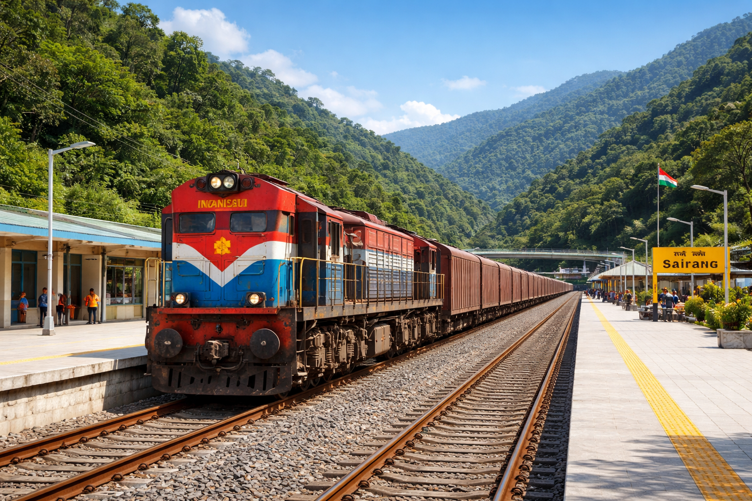 मिजोरम में खाद्यान्न आपूर्ति मालगाड़ी