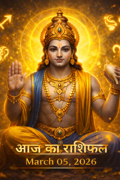 आज का राशिफल 5 मार्च 2026 भगवान विष्णु की कृपा ताज न्यूज़ आगरा