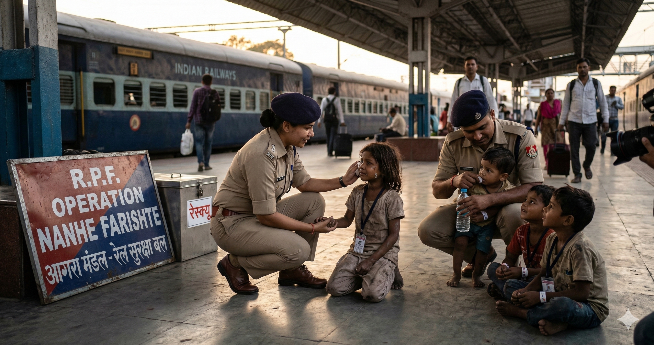आगरा मंडल आरपीएफ ने ऑपरेशन नन्हे फरिश्ते के तहत 133 बच्चों को बचाया