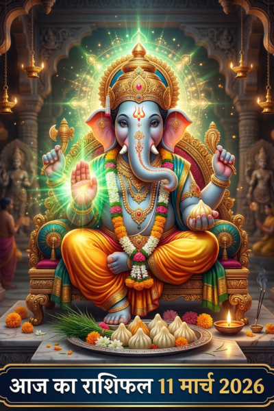 आज का राशिफल 11 मार्च 2026 भगवान गणेश की कृपा ताज न्यूज़ आगरा