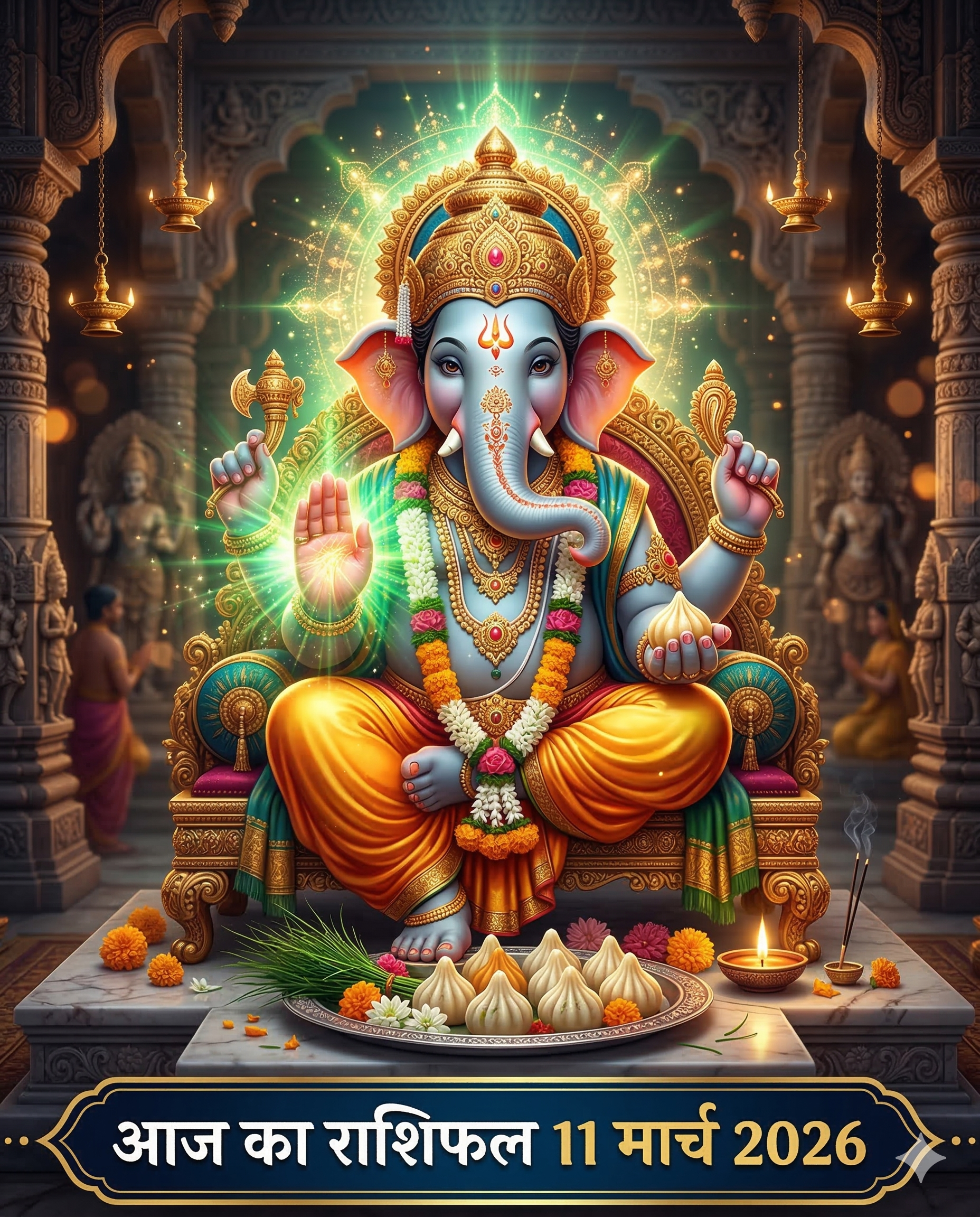 आज का राशिफल 11 मार्च 2026 भगवान गणेश की कृपा ताज न्यूज़ आगरा