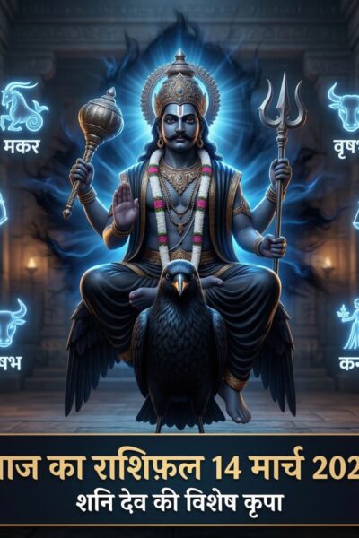 आज का राशिफल 14 मार्च 2026 शनि देव की कृपा ताज न्यूज़ आगरा