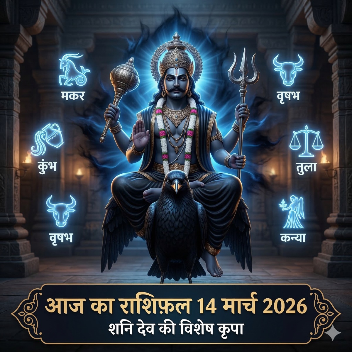 आज का राशिफल 14 मार्च 2026 शनि देव की कृपा ताज न्यूज़ आगरा