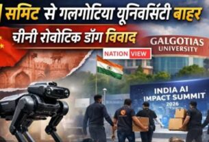 Apoorvanand article on Galgotias University AI robot controversy