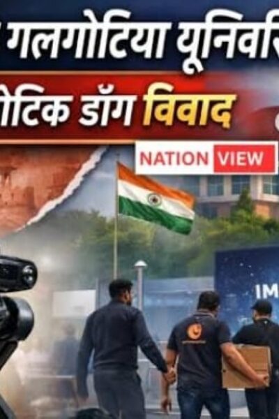 Apoorvanand article on Galgotias University AI robot controversy