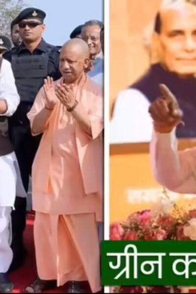 UP Deputy CM Brajesh Pathak speaking in Awadhi language at the inauguration of Green Corridor Phase 2 in Lucknow