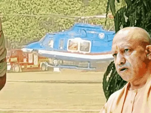 केशव मौर्य का हेलिकॉप्टर