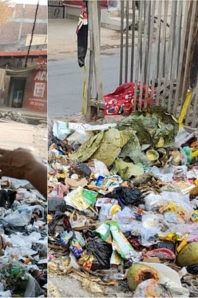 ताज के आसपास कचरे का ढेर