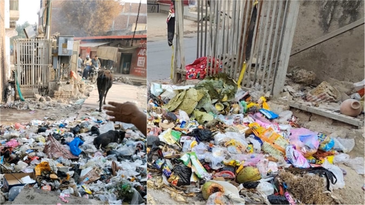 ताज के आसपास कचरे का ढेर