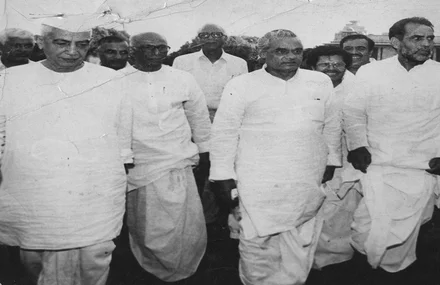 Atal Bihari Vajpayee with Chandra Shekhar
