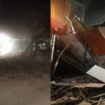 आगरा के किनारी बाजार में ढहा तीन मंजिला सराफा शोरूम