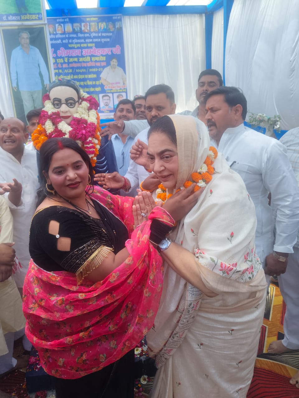 Crowd gathered for Ambedkar Jayanti Agra