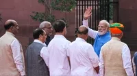 PM Modi and Rahul Gandhi meet at Parliament