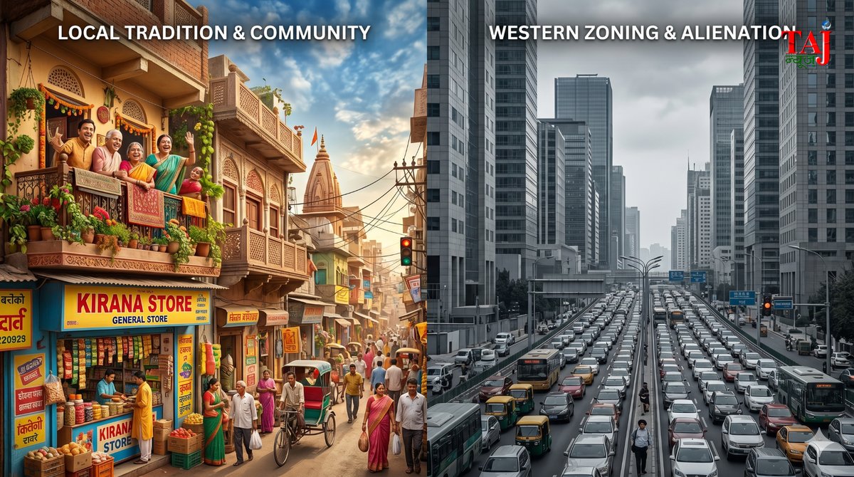 Brij Khandelwal article analyzing the ruin of Indian cities due to western urban planning and concrete structures