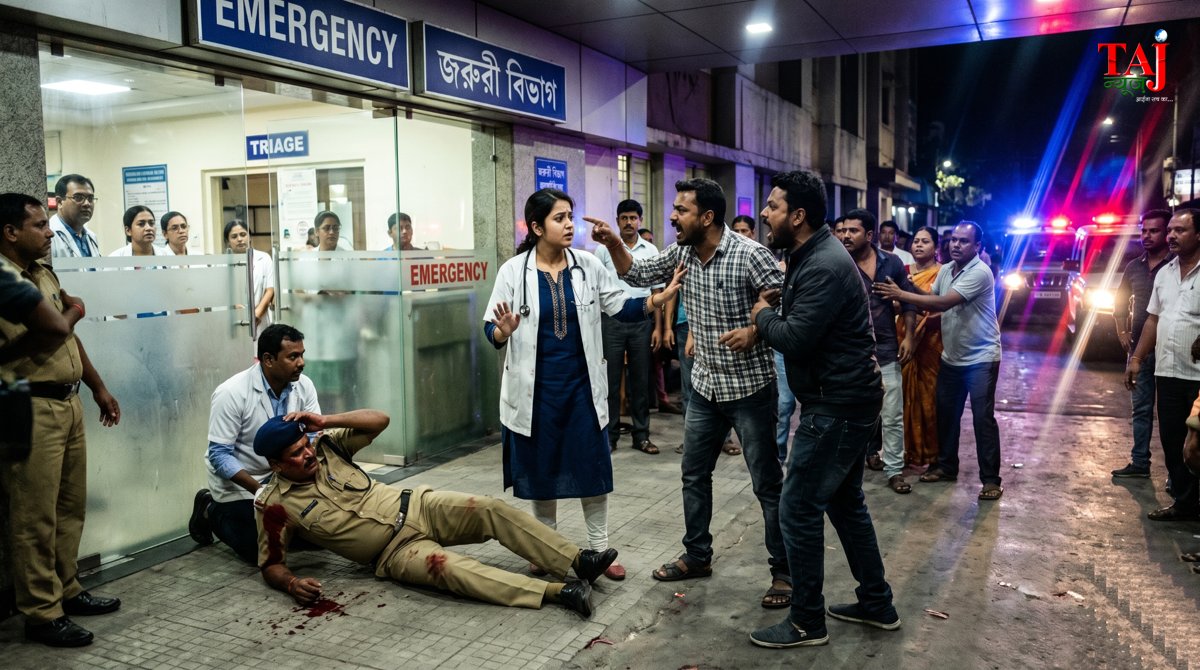 आगरा के सिकंदरा थाना क्षेत्र में स्थित अस्ट्रा हॉस्पिटल में महिला डॉक्टर पर जानलेवा हमले के बाद एफआईआर दर्ज करती पुलिस का प्रतीकात्मक दृश्य