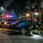 दिल्ली के प्रीत विहार इलाके में पार्किंग विवाद में हुई हत्या के बाद घटनास्थल पर जांच करती हुई पूर्वी दिल्ली पुलिस और क्राइम ब्रांच की टीम का प्रतीकात्मक दृश्य