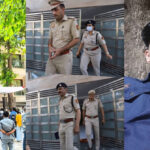 दिल्ली के वीआईपी इलाके में आईआरएस अधिकारी की बेटी की हत्या के बाद घटनास्थल को सील कर जांच करती हुई पुलिस और फॉरेंसिक टीम