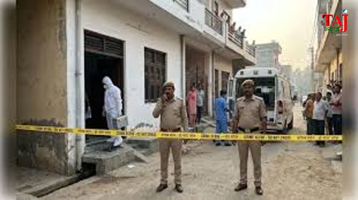 सोनीपत में पिता द्वारा बेटी की चाकू मारकर हत्या के बाद पुलिस जांच का दृश्य