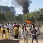 नोएडा में वेतन वृद्धि की मांग को लेकर श्रमिकों का हिंसक प्रदर्शन और वाहनों में आगजनी