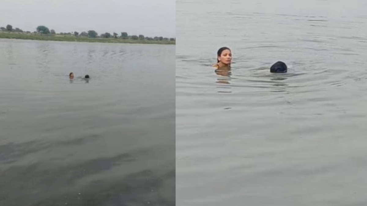 यमुना में कूदी युवती को बचाया
