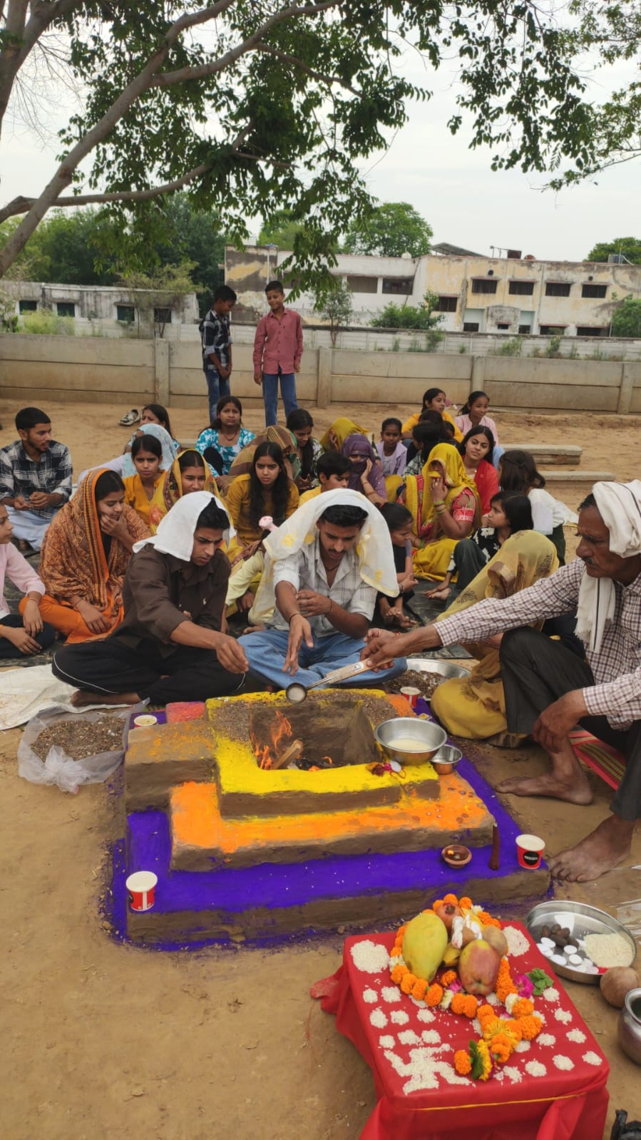 कुआं खेड़ा स्पोर्ट्स एकेडमी में बुद्ध पूर्णिमा पर आयोजित हवन अनुष्ठान
