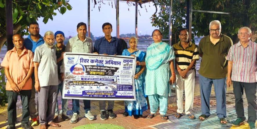 River Connect Campaign Activists Welcoming Supreme Court Decision At Yamuna River Agra Review
